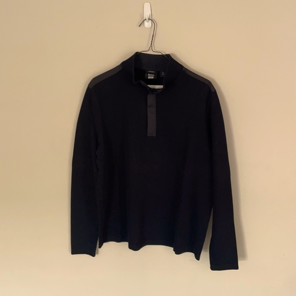 Hugo BOSS Size Medium Black Turtle Neck Jacket